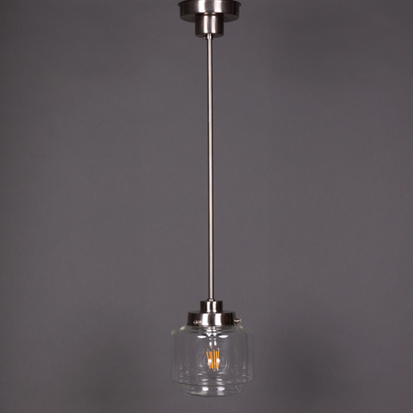 Getrapte cilinder transparant hanglamp