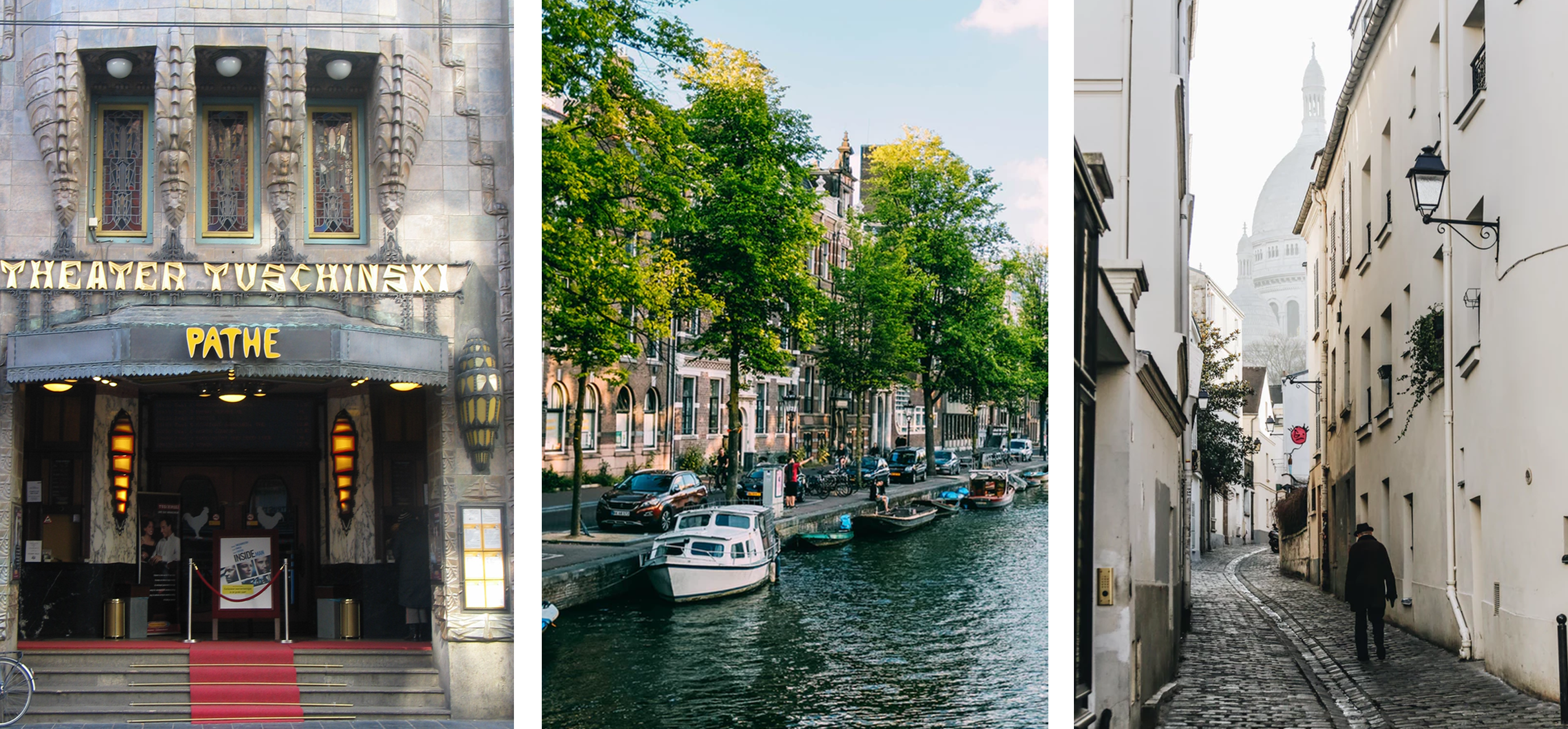 Amsterdam en Parijs. Beelden: Wikimedia Commons, Unsplash. Amsterdam en Parijs. Beelden: Wikimedia Commons, Unsplash.